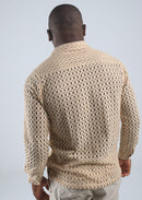 CB Camisa da Bahia Manga Longa Textura Orion - Cor: Bege