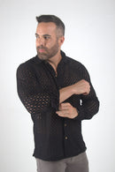 Camisa da Bahia Manga Longa Textura Orion