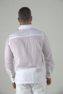 Camisa da Bahia Manga Longa Textura Alga